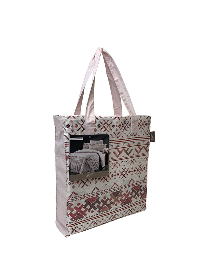 Постельное белье "Sarev Bazaar" ранфорс в сумке 1.5 спальное N306 NEVLA v3 Kirmizi