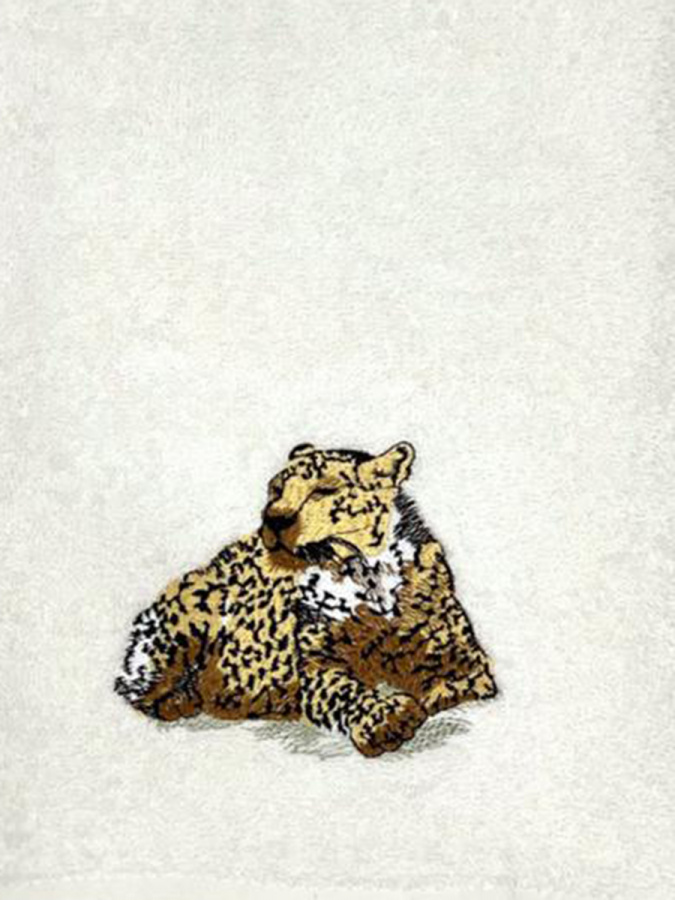 Набор полотенец "Leopard" ЛЕОПАРД махра 50х90/70х140 HS1598-V3 коричневый/крем (Акция)