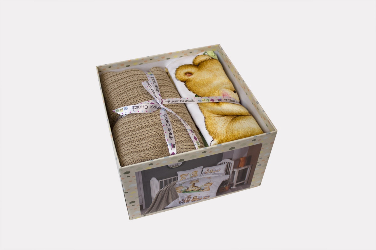 Комплект Карвен (детское постельное белье с пледом)  3D Digital сатин D 040 Riley