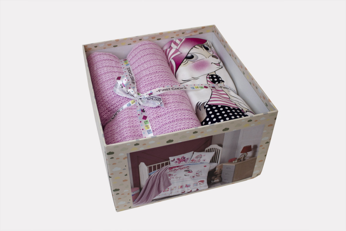 Комплект Карвен (детское постельное белье с пледом)  3D Digital сатин D 040 Lunda